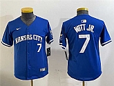 Youth Kansas City Royals #7 Bobby Witt Jr. Royal Limited Stitched Jersey,baseball caps,new era cap wholesale,wholesale hats